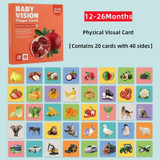20pcs /Book Baby Early Learning Card Children Eye Care Visual Stimulation Card, Style: 4-order Real Object