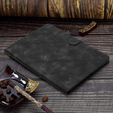 For 8 inch YX Small Butterfly Embossed Leather Tablet Case(Black)
