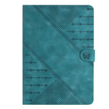 For Samsung Galaxy Tab A 10.1 T580 YX Small Butterfly Embossed Leather Tablet Case(Light Blue)