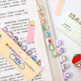 120sheets /Set Kawaii Sticky Tab Note Page Marker Writable and Repositionable File Flags, Spec: Girl 