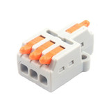 D1-3 Push Type Mini Wire Connection Splitter Quick Connect Terminal Block(Orange)