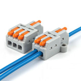 D1-3 Push Type Mini Wire Connection Splitter Quick Connect Terminal Block(Orange)