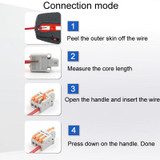 D1-3 Push Type Mini Wire Connection Splitter Quick Connect Terminal Block(Orange)