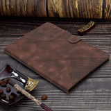 For Samsung Galaxy Tab A 10.1 T580 YX Small Butterfly Embossed Leather Tablet Case(Coffee)
