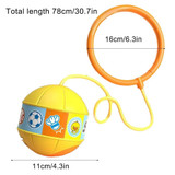Kids Portable Glowing Ankle Skip Ball One Foot Bouncing Balls, Spec: Standard Version Yellow
