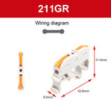 Guide Rail Type Replacement UK Quick Terminal Block One Input One Output(Gray)