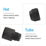 Outdoor T-Wire Terminal Block Five Pole Male And Female Docking Waterproof Connector(Black)