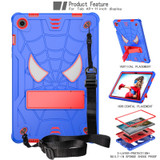 For Samsung Galaxy Tab A9+ Fold-Holder Spider Silicone Hybrid PC Tablet Case(Blue Red)