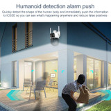 QX103 Humanoid Recognition AI Alarm WiFi Dome Triple IP Camera(AU Plug)