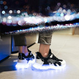 USB Charging LED Light Shoes Couples Casual Sneakers Hip-Hop Luminous Shoes, Size: 39(Yellow)