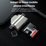 7 In 1 Multi-function OTG Card Reader for iPhone / Android Phone / Huawei / Laptops(Black)