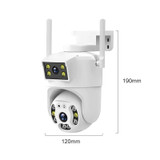 QX106 2MP Outdoor Waterproof WiFi Dual Lens Surveillance Camera(US Plug)