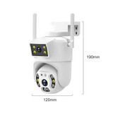 QX106 2MP Outdoor Waterproof WiFi Dual Lens Surveillance Camera(EU Plug)