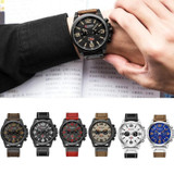 Curren 8314 Sports Six-Hand Waterproof Leather Strap Calendar Men Quartz Watch, Color: Black Shell Gray