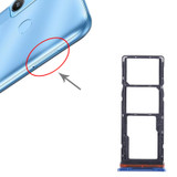 For Tecno Pop 5 LTE SIM Card Tray + SIM Card Tray + Micro SD Card Tray (Dark Blue)