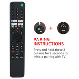 RMF-TX520U Bluetooth Voice Remote Control For Sony Smart TV KD-43X80J KD-43X85J(Black)