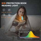 USB Charging Portable Detachable Reading Clip Light Rotatable Eye Protection Mini LED Desk Lamp(White)