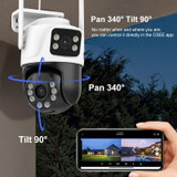 QX101 6MP WiFi Dual Camera Supports Two-way Voice Intercom & Infrared Night Vision(US Plug)