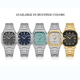 Curren 8458 Business Steel Strap Men Quartz Watch, Color: White Shell Black
