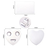 5 Sets Beauty Makeup Stainless Steel Ring Palette Painted Palette Nail Set, Specification: Love Smile