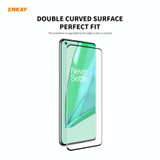 5 PCS For OnePlus 9 Pro ENKAY Hat-Prince 0.26mm 9H 3D Explosion-proof Full Screen Curved Heat Bending Tempered Glass Film