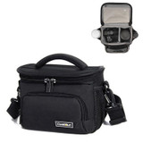 Cwatcun D67 Crossbody Camera Bag Photography Lens Shoulder Bag, Size:25.5 x 16 x 17cm M(Black)