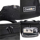 Cwatcun D67 Crossbody Camera Bag Photography Lens Shoulder Bag, Size:25.5 x 16 x 17cm M(Black)