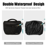 Cwatcun D67 Crossbody Camera Bag Photography Lens Shoulder Bag, Size:36 x 21 x 24cm XL(Black)
