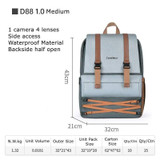 Cwatcun D88 Large Capacity Photography Backpack Shoulders Laptop Camera Bag, Size:32 x 21 x 43cm 1.0