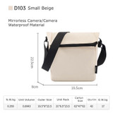 Cwatcun D103 Crossbody Camera Bag Photography Lens Shoulder Bag, Size:22.5 x 19.5 x 8cm(Beige)