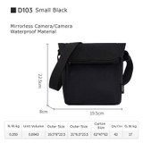 Cwatcun D103 Crossbody Camera Bag Photography Lens Shoulder Bag, Size:22.5 x 19.5 x 8cm(Black)