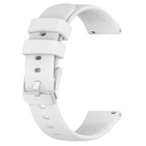 For Huawei Watch 2 20mm Smooth Solid Color Silicone Watch Band(White)