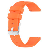 For Huawei Watch 2 20mm Smooth Solid Color Silicone Watch Band(Orange)