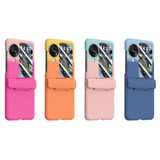 For OPPO Find N3 Flip PC Skin Feel Integrated Foldable Mid Shaft Phone Case(Pink Cyan)