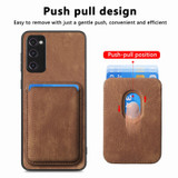 For Samsung Galaxy S20 FE Retro Leather Card Bag Magnetic Phone Case(Brown)