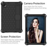 For Samsung Galaxy Tab A9+ 11 X216B Honeycomb EVA Hybrid PC Tablet Case with Strap(Black+Black)