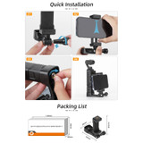 For DJI OSMO Pocket 3 Sunnylife Front Phone Holder Mount Handheld Tripod Expansion Brackets (Black)