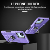 For Realme C30 4G Ring Holder Armor Hybrid Phone Case(Purple)