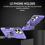 For Xiaomi Redmi Note 12 Pro 5G Global / Poco X5 Pro Ring Holder Armor Hybrid Phone Case(Purple)