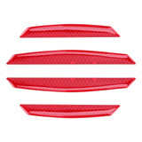 4 PCS Universal Car Door Anti-collision Strip Protection Guards Trims Stickers (Red)