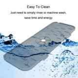 Kitchen Bath Faucet Silicone Drain Mat Sink Splash Proof Silicone Pad(Black)