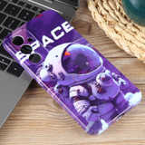 For Samsung Galaxy S23 5G Painted Pattern Precise Hole PC Phone Case(Purple Astronaut)