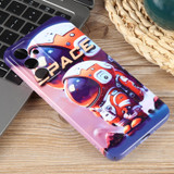 For Samsung Galaxy S23 5G Painted Pattern Precise Hole PC Phone Case(Orange Astronaut)