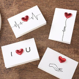 Three-dimensional Heart Valentine Day Greeting Card Blessings Messages Cards with Envelopes, Spec: Balloon