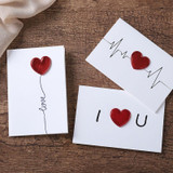 Three-dimensional Heart Valentine Day Greeting Card Blessings Messages Cards with Envelopes, Spec: Balloon