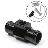 Motorcycle Modification Parts Universal CNC Aluminum Water Temperature Gauge Sensor Joint Transfer Interface, Size: 18mm(Black)