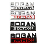 2 PCS Modified Side Door Metal Car Stickers Bogan Edition Label Leaf Board Nameplate Label(Silver Red)