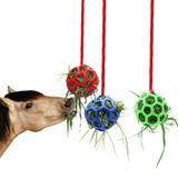 Horse Stable Hanging Hay Ball Feeder Hay Feeding Toy Balls(Green)