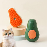 Avocado Shaped Pet Spray Massage Brush Motorized Bath Hair Removal Brush For Dogs And Cats(Green)