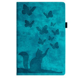 For Xiaomi Pad 6 Max 14 2023 Butterfly Cat Embossing Leather Tablet Case(Sky Blue)